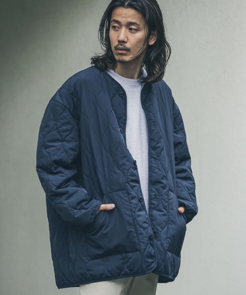 URBAN RESEARCH Sonny Label（アーバンリサーチサニーレーベル）の「キルティングロングジャケット（その他アウター・メンズ・ネイビー/カーキ・MEDIUM/LARGE）」の16枚目の写真