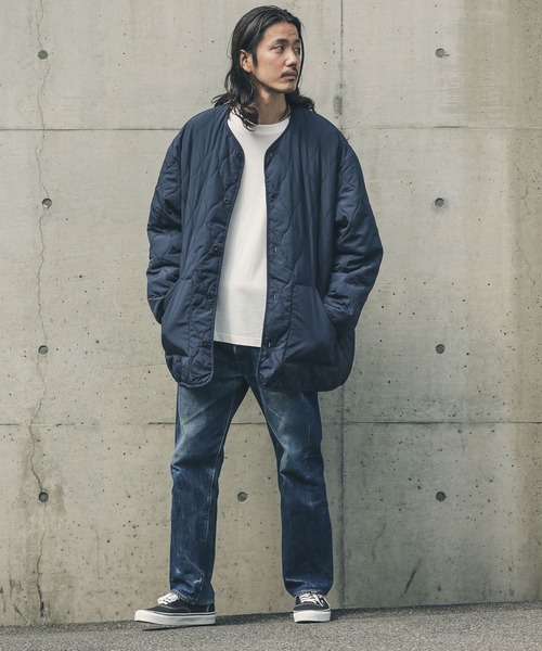 URBAN RESEARCH Sonny Label（アーバンリサーチサニーレーベル）の「キルティングロングジャケット（その他アウター・メンズ・ネイビー/カーキ・MEDIUM/LARGE）」の17枚目の写真