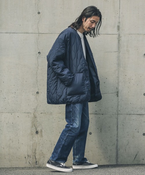 URBAN RESEARCH Sonny Label（アーバンリサーチサニーレーベル）の「キルティングロングジャケット（その他アウター・メンズ・ネイビー/カーキ・MEDIUM/LARGE）」の18枚目の写真