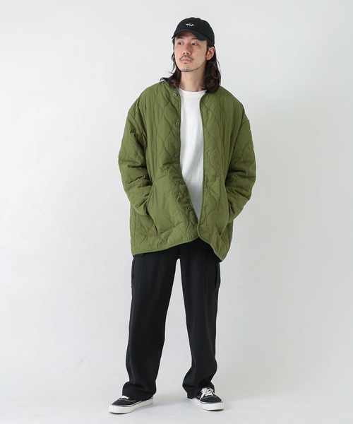 URBAN RESEARCH Sonny Label（アーバンリサーチサニーレーベル）の「キルティングロングジャケット（その他アウター・メンズ・ネイビー/カーキ・MEDIUM/LARGE）」の7枚目の写真