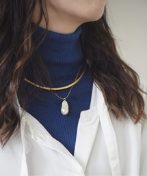 Port | ドロップ パール シャープ ライン ネックカフ / チョーカー(ネックレス)