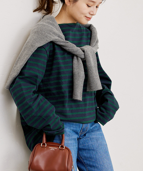 ORCIVAL（オーシバル）の「【ORCIVAL / オーシバル】COTTON LOURD：カットソー（Tシャツ/カットソー・レディース・ブラウン/ピンク/グリーン・8）」の8枚目の写真