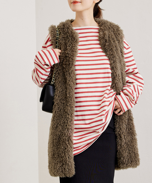 ORCIVAL（オーシバル）の「【ORCIVAL / オーシバル】COTTON LOURD：カットソー（Tシャツ/カットソー・レディース・ブラウン/ピンク/グリーン・8）」の10枚目の写真