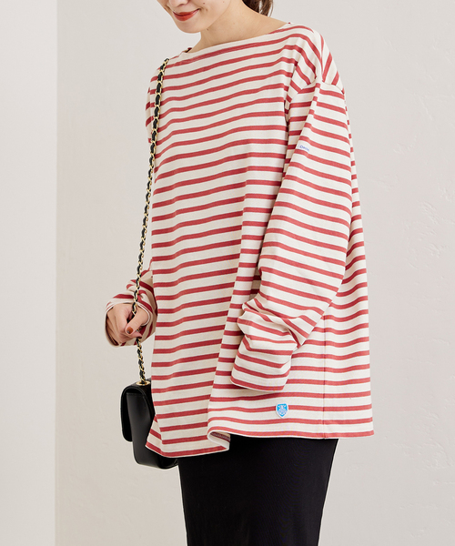 ORCIVAL（オーシバル）の「【ORCIVAL / オーシバル】COTTON LOURD：カットソー（Tシャツ/カットソー・レディース・ブラウン/ピンク/グリーン・8）」の12枚目の写真