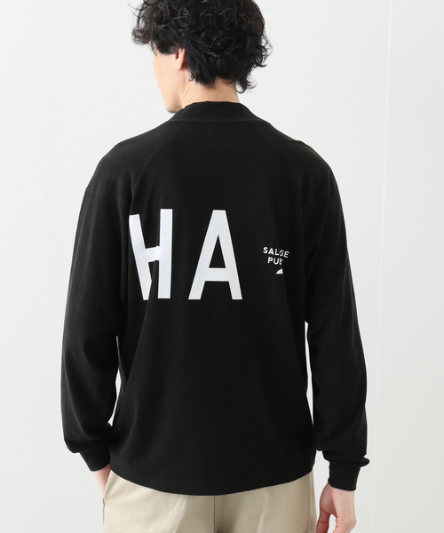 SALVAGE PUBLIC Kolepa(サルベージパブリックコレパ)の「【SALVAGE PUBLIC KOLEPA】 モックネック L/S Tシャツ(Tシャツ/カットソー・メンズ・ブラック/ホワイト系その他・MEDIUM/LARGE)」の2枚目の写真