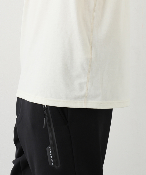 SALVAGE PUBLIC Kolepa(サルベージパブリックコレパ)の「【SALVAGE PUBLIC KOLEPA】 モックネック L/S Tシャツ(Tシャツ/カットソー・メンズ・ブラック/ホワイト系その他・MEDIUM/LARGE)」の9枚目の写真