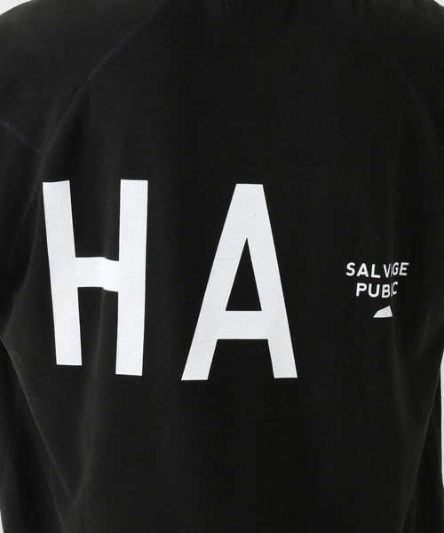 SALVAGE PUBLIC Kolepa(サルベージパブリックコレパ)の「【SALVAGE PUBLIC KOLEPA】 モックネック L/S Tシャツ(Tシャツ/カットソー・メンズ・ブラック/ホワイト系その他・MEDIUM/LARGE)」の12枚目の写真