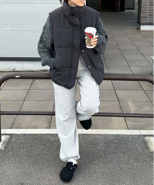 LE MORE(リモア)の「ヴィンテージタフタダウンベスト(ダウンベスト・レディース・ピンク/ブラック/アイボリー・FREE)」の20枚目の写真