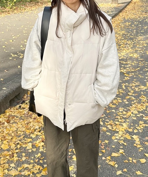 セール】ヴィンテージタフタダウンベスト（ダウンベスト）｜LE MORE