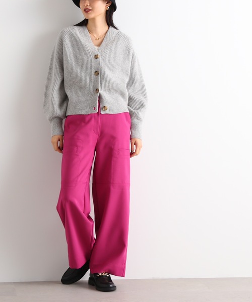 N.（N. Natural Beauty Basic）（エヌエヌナチュラルビューティーベーシック）の「◆ダブルフェイスカーゴパンツ（カーゴパンツ・レディース・オフホワイト/ネイビー/ピンク・MEDIUM）」の3枚目の写真