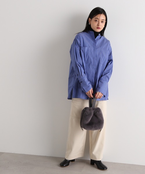 N.（N. Natural Beauty Basic）（エヌエヌナチュラルビューティーベーシック）の「◆ダブルフェイスカーゴパンツ（カーゴパンツ・レディース・オフホワイト/ネイビー/ピンク・MEDIUM）」の4枚目の写真