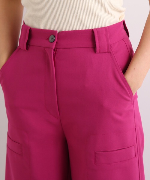 N.（N. Natural Beauty Basic）（エヌエヌナチュラルビューティーベーシック）の「◆ダブルフェイスカーゴパンツ（カーゴパンツ・レディース・オフホワイト/ネイビー/ピンク・MEDIUM）」の14枚目の写真