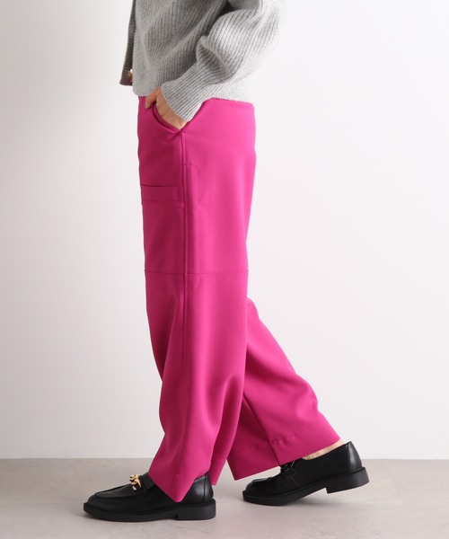 N.（N. Natural Beauty Basic）（エヌエヌナチュラルビューティーベーシック）の「◆ダブルフェイスカーゴパンツ（カーゴパンツ・レディース・オフホワイト/ネイビー/ピンク・MEDIUM）」の12枚目の写真