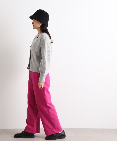 N.（N. Natural Beauty Basic）（エヌエヌナチュラルビューティーベーシック）の「◆ダブルフェイスカーゴパンツ（カーゴパンツ・レディース・オフホワイト/ネイビー/ピンク・MEDIUM）」の11枚目の写真