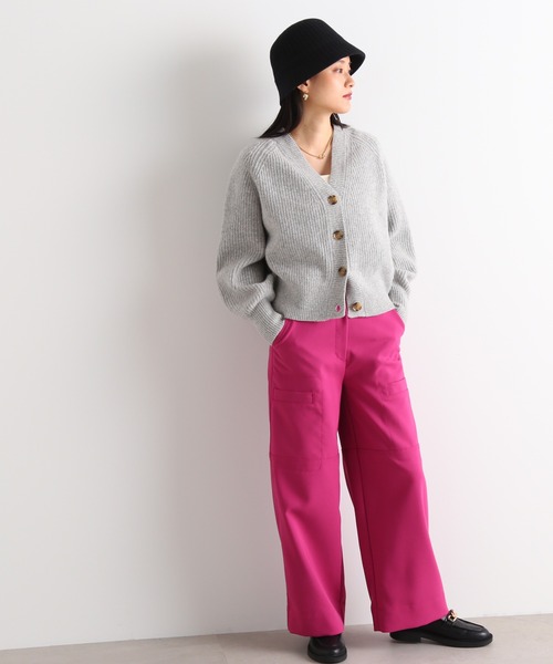 N.（N. Natural Beauty Basic）（エヌエヌナチュラルビューティーベーシック）の「◆ダブルフェイスカーゴパンツ（カーゴパンツ・レディース・オフホワイト/ネイビー/ピンク・MEDIUM）」の10枚目の写真