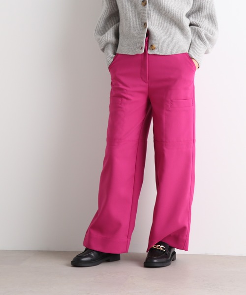 N.（N. Natural Beauty Basic）（エヌエヌナチュラルビューティーベーシック）の「◆ダブルフェイスカーゴパンツ（カーゴパンツ・レディース・オフホワイト/ネイビー/ピンク・MEDIUM）」の9枚目の写真