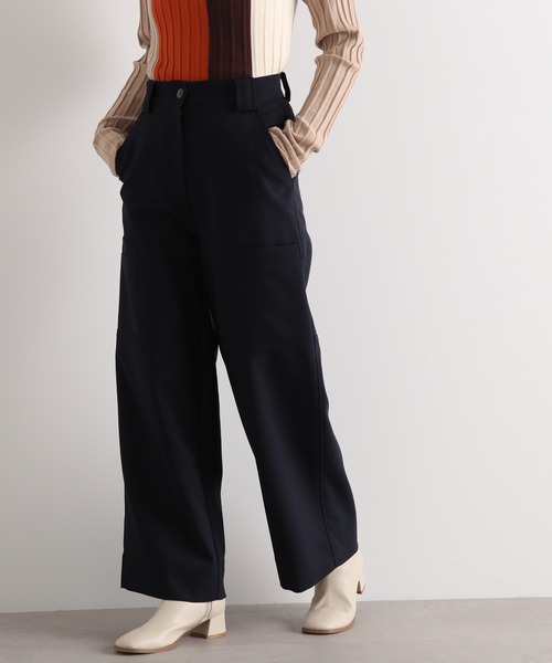 N.（N. Natural Beauty Basic）（エヌエヌナチュラルビューティーベーシック）の「◆ダブルフェイスカーゴパンツ（カーゴパンツ・レディース・オフホワイト/ネイビー/ピンク・MEDIUM）」の6枚目の写真