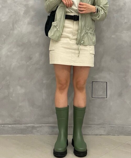 AIGLE（エーグル）の「チャンキーヒール ミッドレインラバーブーツ（レインシューズ・レディース・ブラック/オリーブ/モスグリーン・37/36/38/39/40）」の16枚目の写真