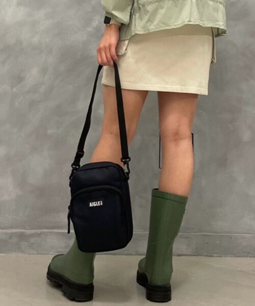 AIGLE（エーグル）の「チャンキーヒール ミッドレインラバーブーツ（レインシューズ・レディース・ブラック/オリーブ/モスグリーン・37/36/38/39/40）」の17枚目の写真