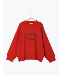 Samansa Mos2 | チェーン刺繍ロゴニット(ニット/セーター)