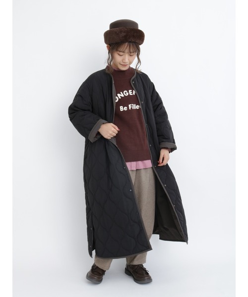 Samansa Mos2(サマンサ モスモス)の「チェーン刺繍ロゴニット(ニット/セーター・レディース・マスタード/キナリ/レッド/グリーン/ダークブラウン/ブラック・フリ-)」の8枚目の写真