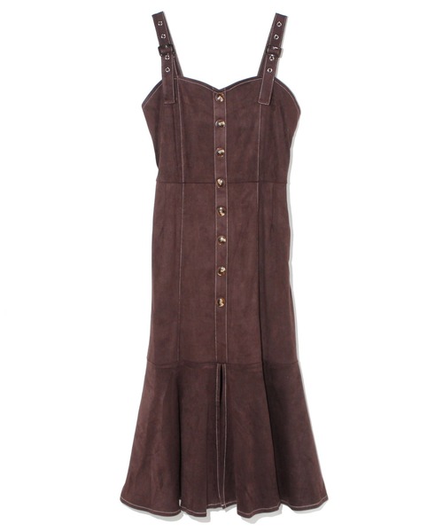 one way（ワンウェイ）の「スエポンジャンスカ（ジャンパースカート・レディース・ブラック/ベージュ/ライトブラウン・FREE）」の3枚目の写真