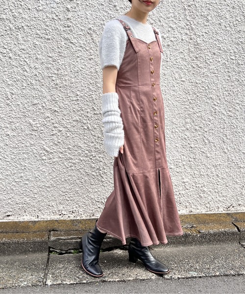 one way（ワンウェイ）の「スエポンジャンスカ（ジャンパースカート・レディース・ブラック/ベージュ/ライトブラウン・FREE）」の19枚目の写真