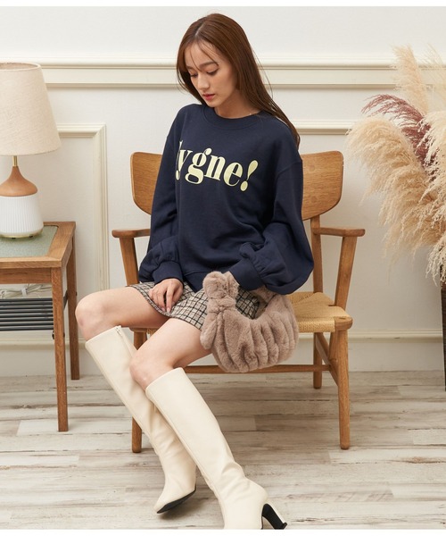 CHILLE（チル）の「sygneロゴスウェットプルオーバー（スウェット・レディース・アイボリー/グリーン/ネイビー/ピンク・FREE）」の13枚目の写真