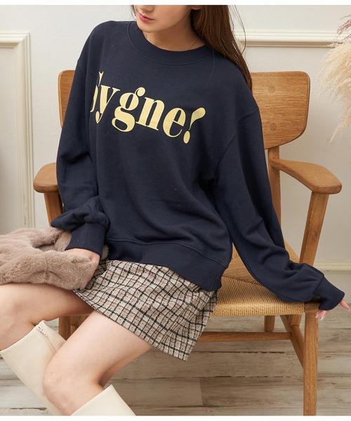 CHILLE（チル）の「sygneロゴスウェットプルオーバー（スウェット・レディース・アイボリー/グリーン/ネイビー/ピンク・FREE）」の9枚目の写真