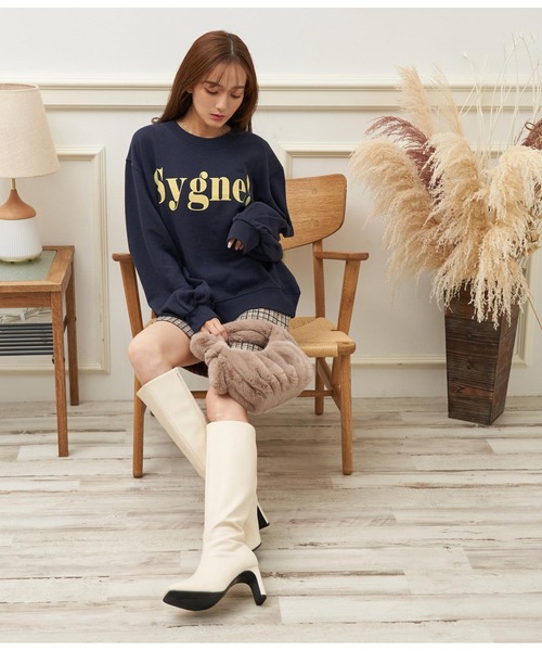 CHILLE（チル）の「sygneロゴスウェットプルオーバー（スウェット・レディース・アイボリー/グリーン/ネイビー/ピンク・FREE）」の12枚目の写真