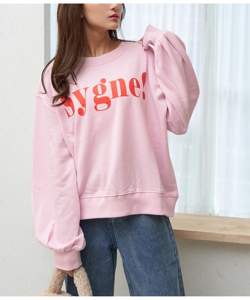 CHILLE（チル）の「sygneロゴスウェットプルオーバー（スウェット・レディース・アイボリー/グリーン/ネイビー/ピンク・FREE）」の14枚目の写真