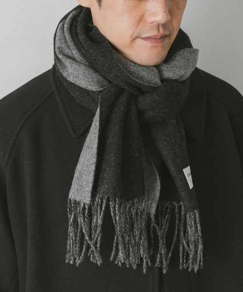 URBAN RESEARCH DOORS（アーバンリサーチドアーズ）の「カシミヤブレンド ダブルフェイスマフラー（マフラー・メンズ・ブラウン系その他/ブラック系その他/ベージュ系その他/ブルー系その他・-）」の8枚目の写真