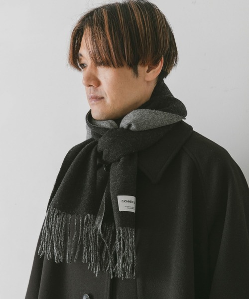 URBAN RESEARCH DOORS（アーバンリサーチドアーズ）の「カシミヤブレンド ダブルフェイスマフラー（マフラー・メンズ・ブラウン系その他/ブラック系その他/ベージュ系その他/ブルー系その他・-）」の10枚目の写真