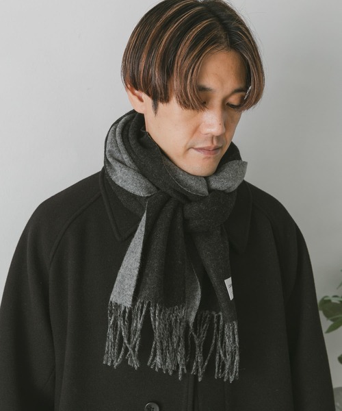 URBAN RESEARCH DOORS（アーバンリサーチドアーズ）の「カシミヤブレンド ダブルフェイスマフラー（マフラー・メンズ・ブラウン系その他/ブラック系その他/ベージュ系その他/ブルー系その他・-）」の11枚目の写真