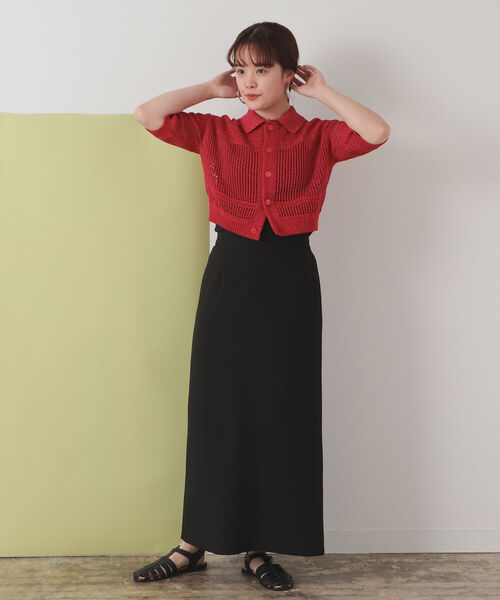 Ray BEAMS（レイビームス）の「BOUSSOLE × Ray BEAMS / 別注 グリッター ミックス カーディガン（ニット/セーター・レディース・カーキ/レッド/グリーン・ONE SIZE）」の4枚目の写真