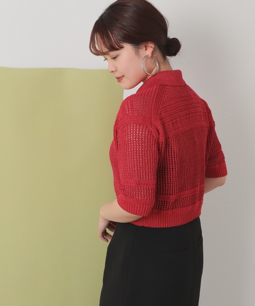 Ray BEAMS（レイビームス）の「BOUSSOLE × Ray BEAMS / 別注 グリッター ミックス カーディガン（ニット/セーター・レディース・カーキ/レッド/グリーン・ONE SIZE）」の18枚目の写真