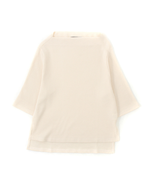 Kastane（カスタネ）の「【Kastane】ワッフルボトルネックプルオーバー（Tシャツ/カットソー・レディース・ピンク/オフホワイト/グレー・FREE）」の12枚目の写真