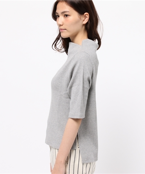 Kastane（カスタネ）の「【Kastane】ワッフルボトルネックプルオーバー（Tシャツ/カットソー・レディース・ピンク/オフホワイト/グレー・FREE）」の10枚目の写真