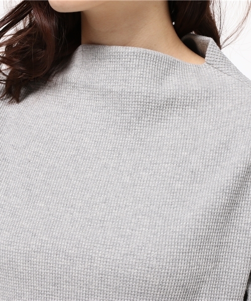 Kastane（カスタネ）の「【Kastane】ワッフルボトルネックプルオーバー（Tシャツ/カットソー・レディース・ピンク/オフホワイト/グレー・FREE）」の5枚目の写真