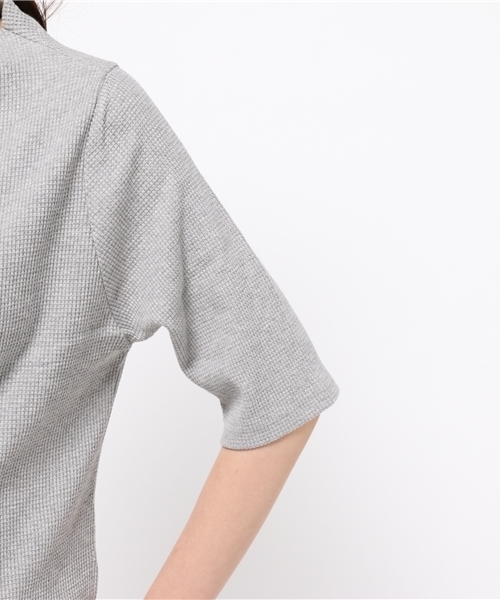 Kastane（カスタネ）の「【Kastane】ワッフルボトルネックプルオーバー（Tシャツ/カットソー・レディース・ピンク/オフホワイト/グレー・FREE）」の6枚目の写真