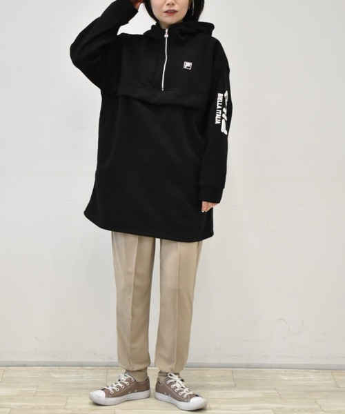 FILA(フィラ)の「<FILA/フィラ>裏起毛アノラックプルオーバー(パーカー・レディース・ブラック/アイボリー・L/LL/M)」の8枚目の写真