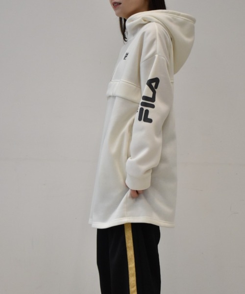 FILA(フィラ)の「<FILA/フィラ>裏起毛アノラックプルオーバー(パーカー・レディース・ブラック/アイボリー・L/LL/M)」の12枚目の写真