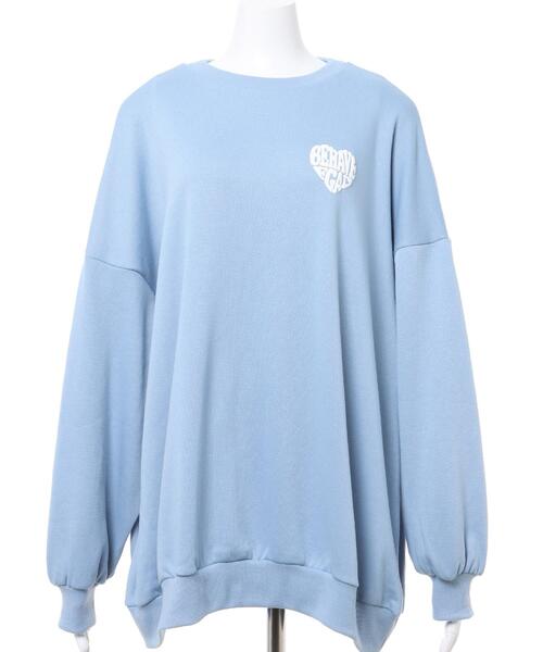 INGNI（イング）の「BACKハートロゴスウェットチュニック／A