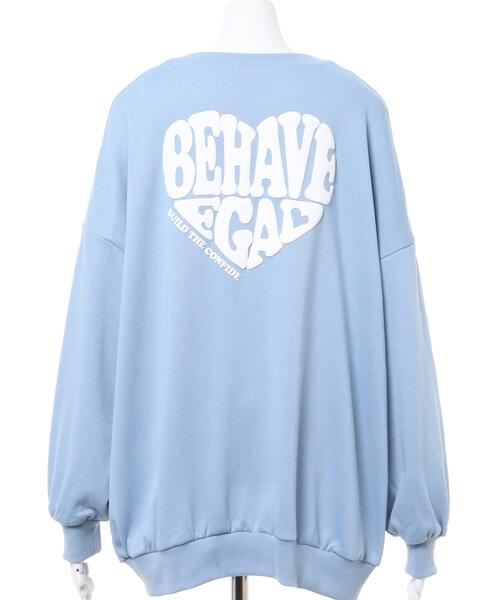 INGNI（イング）の「BACKハートロゴスウェットチュニック／A