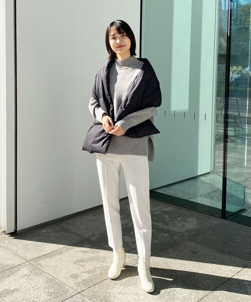 OPAQUE.CLIP（オペークドットクリップ）の「◆ダブルクロスストレッチ シガレットパンツ（その他パンツ・レディース・ブラック/オフホワイト/ブルー/ライトグレー系7/ベージュ系7/ライトオレンジ系1・34/36/38/40/42）」の17枚目の写真