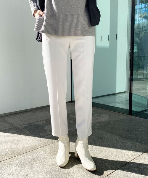 OPAQUE.CLIP（オペークドットクリップ）の「◆ダブルクロスストレッチ シガレットパンツ（その他パンツ・レディース・ブラック/オフホワイト/ブルー/ライトグレー系7/ベージュ系7/ライトオレンジ系1・34/36/38/40/42）」の8枚目の写真