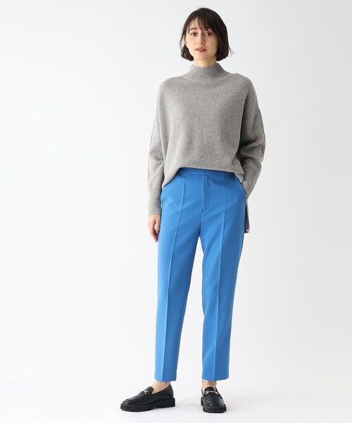 OPAQUE.CLIP（オペークドットクリップ）の「◆ダブルクロスストレッチ シガレットパンツ（その他パンツ・レディース・ブラック/オフホワイト/ブルー/ライトグレー系7/ベージュ系7/ライトオレンジ系1・34/36/38/40/42）」の9枚目の写真