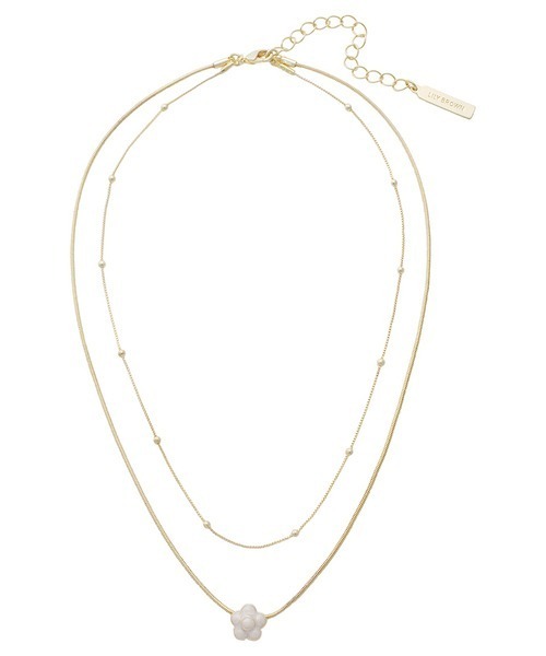 LILY BROWN（リリーブラウン）の「【LILY BROWN×MARY QUANT】デイジーダブルチェーンネックレス（ネックレス・レディース・ホワイト/ブラック・FREE）」の12枚目の写真