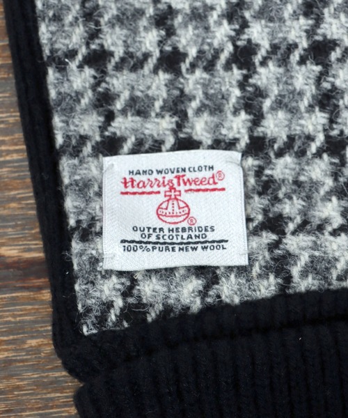 HARRIS TWEED（ハリスツイード）の「Harris Tweed/ハリスツイード  格子柄 無地 ツイード ピックレザーグローブ（手袋・メンズ・カーキ/ダークグレー/ホワイト系その他/グレー系その他7/ネイビー/グレー系その他3/グレー系その他4/ブラック系その他/ブラック/チャコール・FREE）」の13枚目の写真