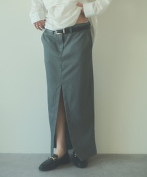 ローライズフロントスリットロングスカート